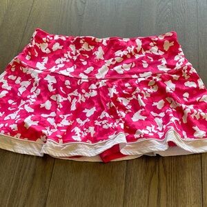 Pink and White Floral Skirt